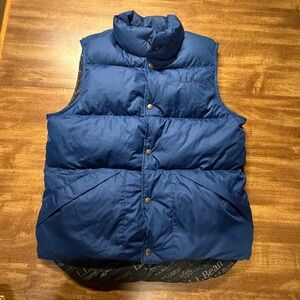 LL Bean Puffer Vest Trail Model ‘82 Downtek Packable Navy Blue Sz WM/MS Pockets